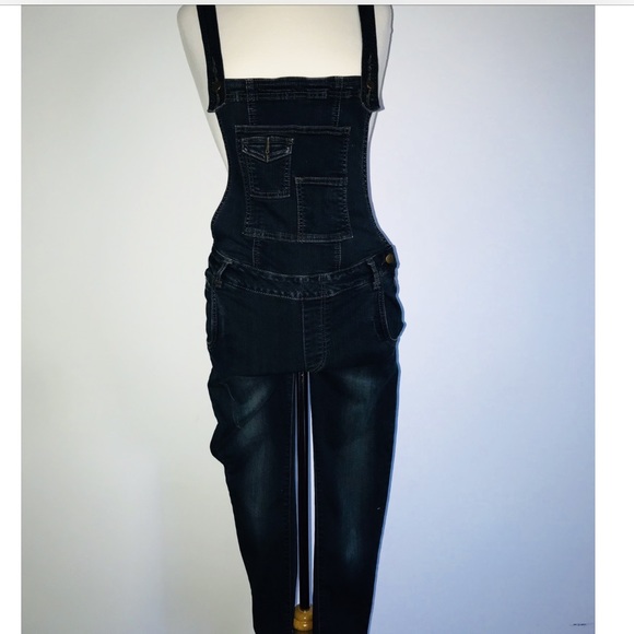 Wishlist Jean Skinny Leg Overall DARK BLUE DENIM - Picture 2 of 8